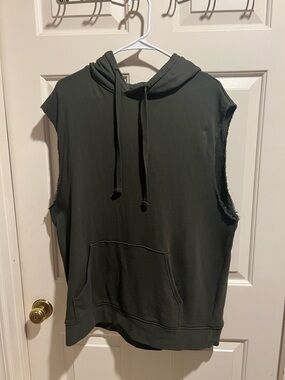 H&M Olive Green Relaxed-Fit Hoodie